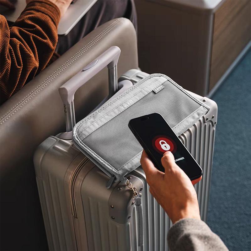 RFID Passport Bag Multifunctional Anti-theft Brush Hand-held Document Bag Travel and Business Ticket Holder Wallet Travel Ticket Storage Bag