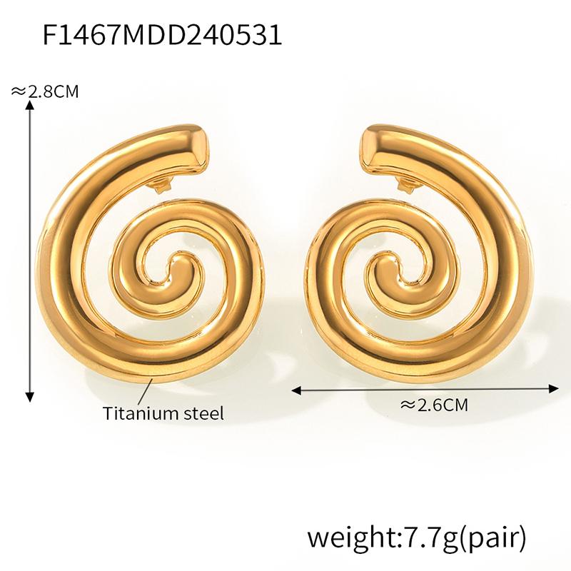 Sweet And Cute Conch Decorative Stainless Steel Earrings Suitable For Women To Wear And Wear For Summer Travel