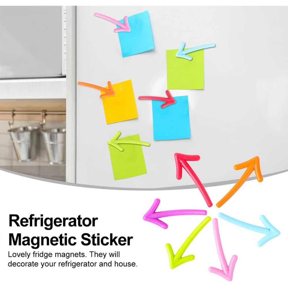 6/12pcs Arrow Shaped Fridge Magnets Removable Message Stickers Decorative Fridge Magnets Kitchen Whiteboard Message Stickers