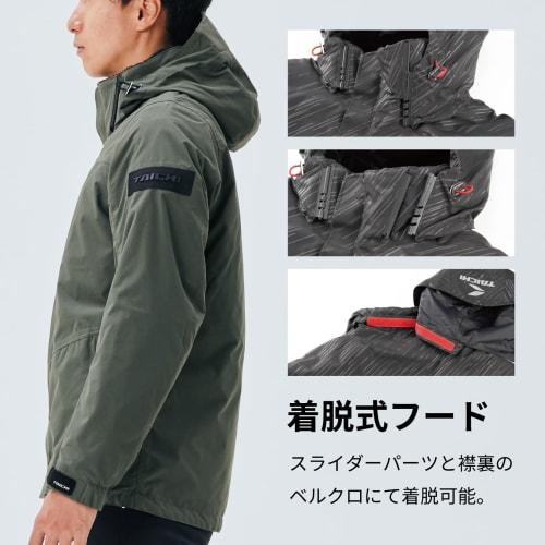 RS TAICHI Motorcycle Autumn/Winter Waterproof Cold Protection Built-in CE Protector Removable Inner Included Motrek Winter Parka RSJ723 TREAD BLACK XX