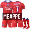 PSG Second Away Red Champions League Jersey Set #14 Doue #10 Dembele