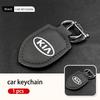 For KIA Fashion Leather Car Keychain Retro Style Keyrings Accessories Cerato Proceed Venga Stonic Picanto Sorento Stinger Mewf00