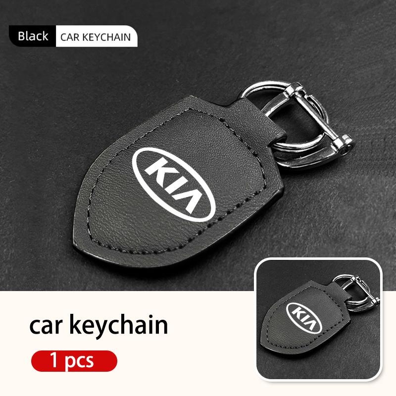 For KIA Fashion Leather Car Keychain Retro Style Keyrings Accessories Cerato Proceed Venga Stonic Picanto Sorento Stinger Mewf00