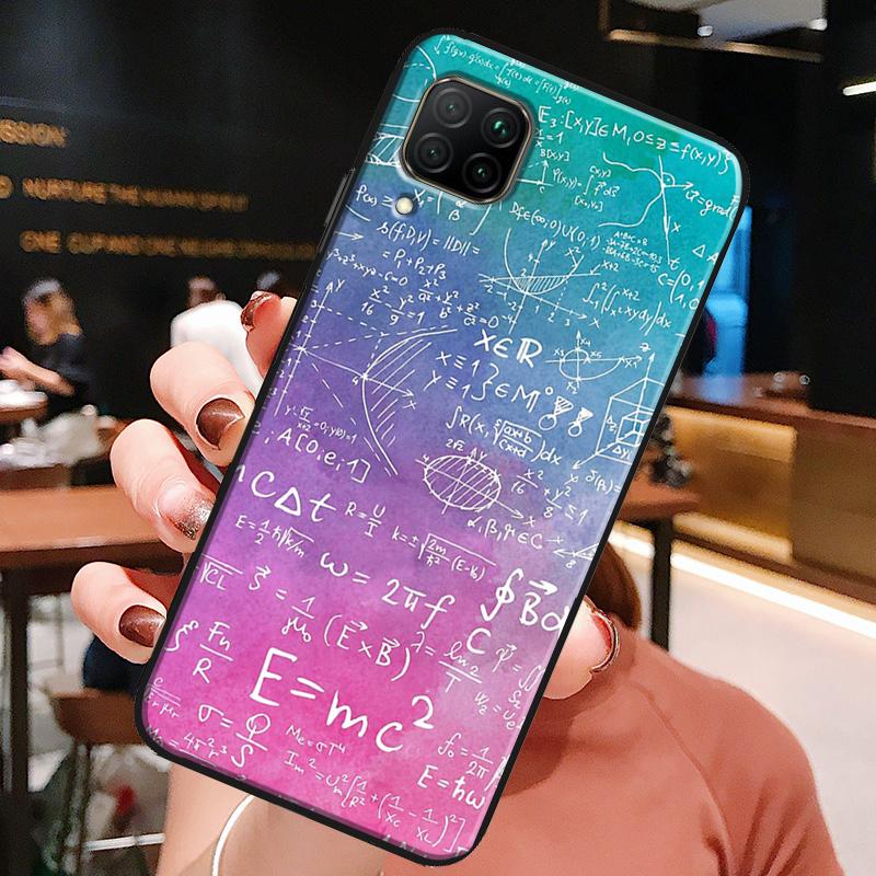 Physics Math Formula Equation For Huawei Honor X8a X7a X9a X8 50 70 90 Lite Magic5 Pro P20 P30 P40 P50 P60 Nova 9 5T Case