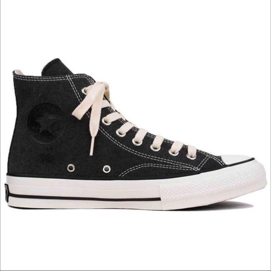 Converse Chuck 70 Comfortable Versatile Durable Shock Absorbing High Top Canvas Shoes Unisex Sneakers Black 1CL732