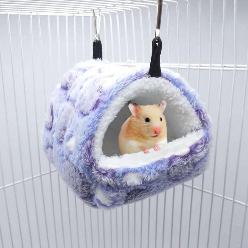 Cute Small Pet Bird Parrot Soft Comfortable Nest Plush Hanging Hammock Nest House Bed Warm Nest Pet