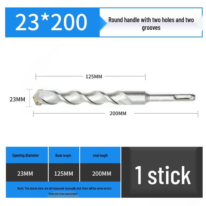 Non-Standard Hammer Drill Bit for Concrete, Round Shank, 455.57912.5, Alloy with Two-hole Slot