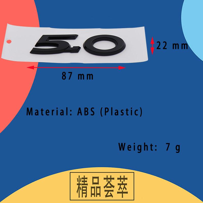 3D Premium ABS 3.0 5.0 V6 V8 car Fender trunk Rear Bonnet Decal Emblem Badge Sticker