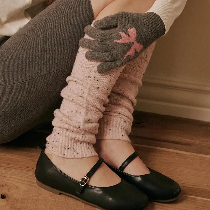 Dot Knit Leg Warmer_2 Colors