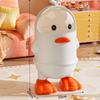 Duck Trash Bin Playful Cartoon PP and PET Lid White