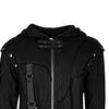 Men's Zipper Asymmetrical Hoodie Jacket Coat Retro Punk Style Party Outwear