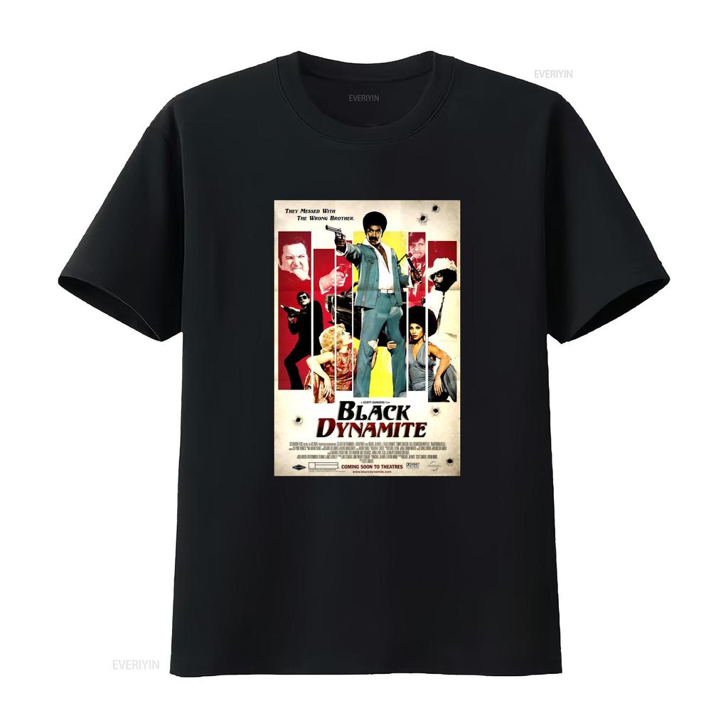 Vintage Retro Black Dynamite Classic Movie Poster Print Casual T Shirt vintage Washed Slightly Unisex Stylish Versatile