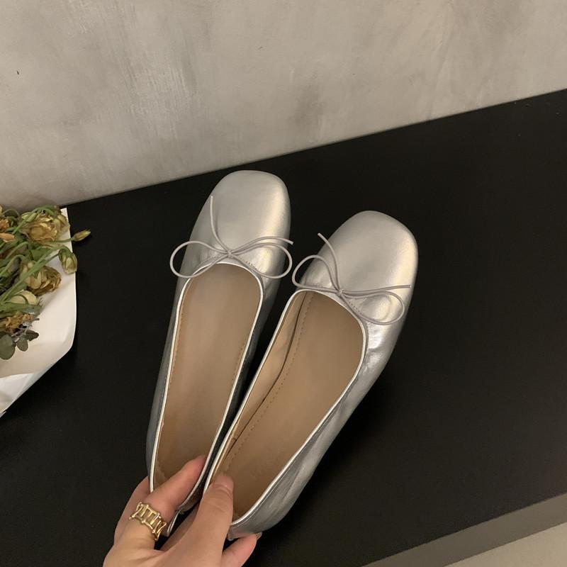 Fashion Bailamos New Women Flats Fashion Round Toe Bow-knot Slip On Ballerinas Shoes Soft Flat Ladies Casual Dress Ballet Shoes