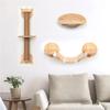 Wall Mounted Cat Climbing Shelves Cat House Cat Bridge Cat Hammock with Scratching Post and Pedals or Stairway for Kittens