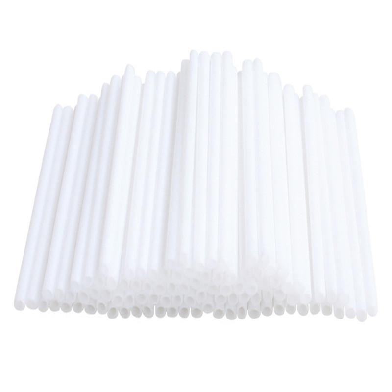 100Pcs Plastic Lollipop Stick Safe White DIY Baking Accessories Mold Cake Chocolate Sugar Candy Lollypop Baking Tools