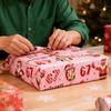Christmas Gift Wrapping Paper Sheets 70x50cm Funny Santa Claus Pattern Gift Packaging Paper Roll For Wedding Party Decoration