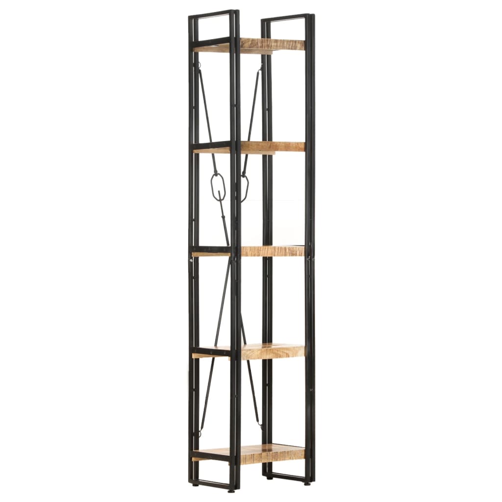 Bookshelf 5 Shelves 40 X 30 X 180 Cm Solid Mango Wood