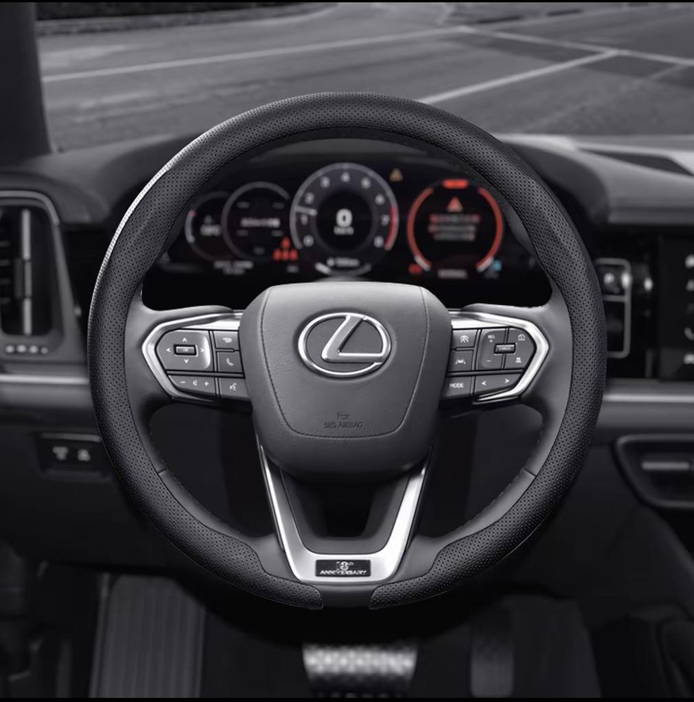Car 8D Nappa Leather Steering Wheel Cover For Lexus F Sport ES200 ES300 RX300 LS500h GS300 IS300 CT200h NX300 UX300 LX570 GX BR7