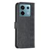 For Xiaomi Redmi Note 13 Pro 4G/Poco M6 Pro 4G Leather Case Flip Phone Cover with TPU Inner Shell Grid Pattern