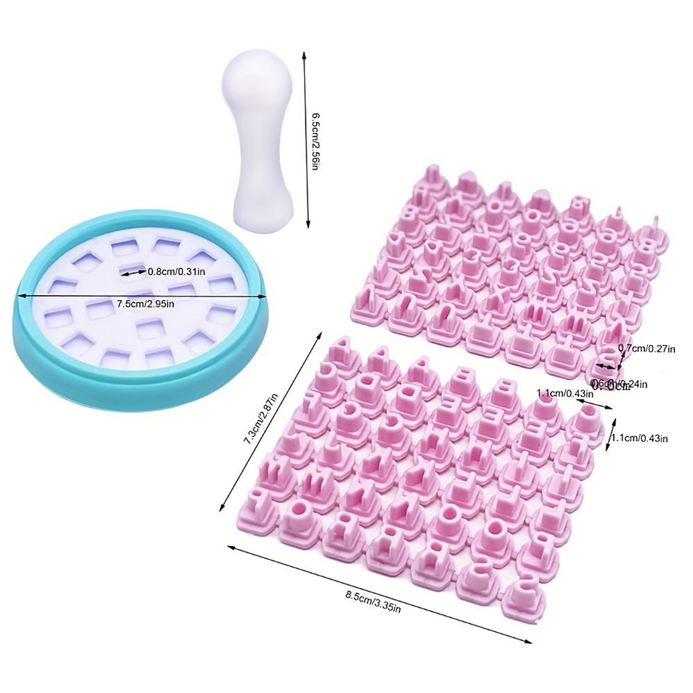 Juego de 4 sellos de letras personalizables para galletas: crea galletas únicas con letras y símbolos intercambiables: moldes para tartas y galletas DIY