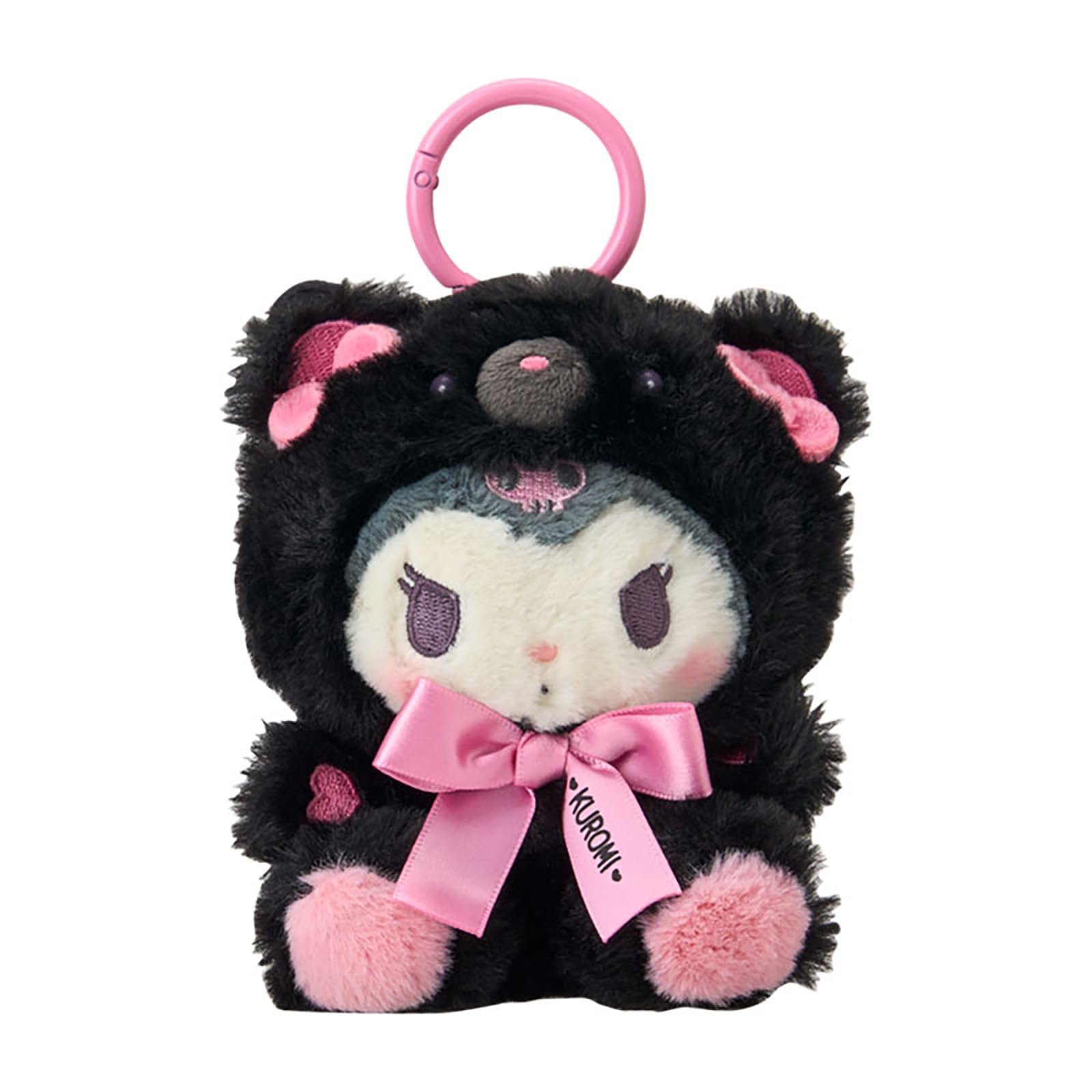 Sanrio Mascot Holder Kuromi with Carabiner 387096 (Black Animals)