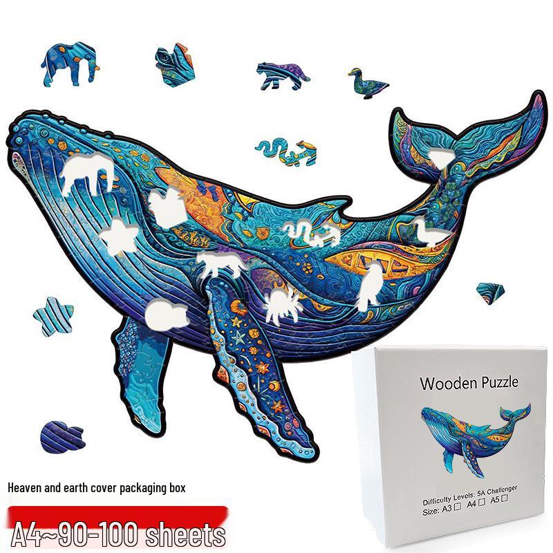 Irregular Animal Dog Penguin Wooden Puzzle in Stock