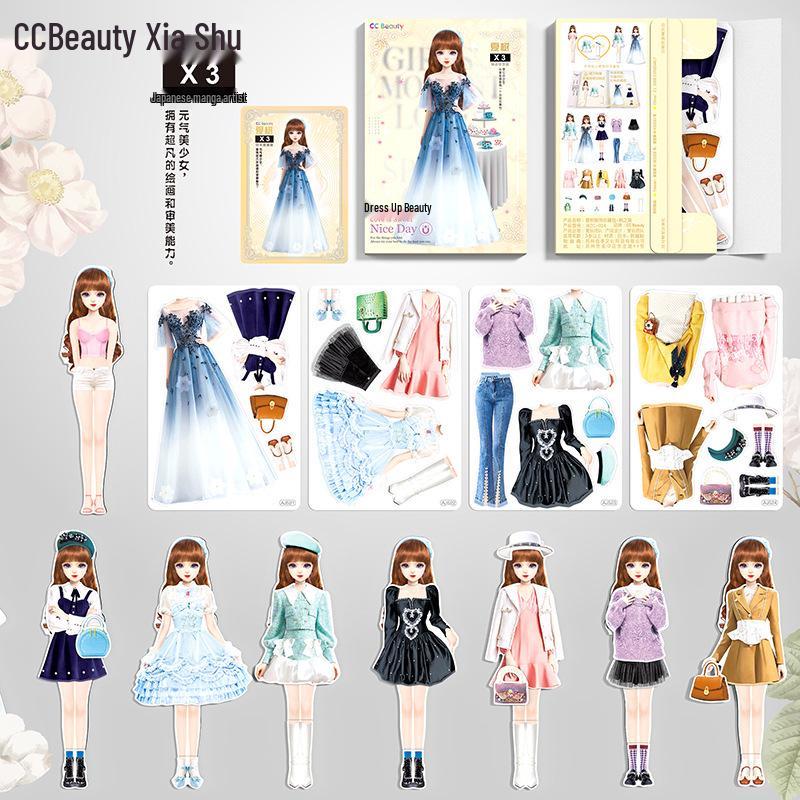 Magnetic Dress-Up Puzzle Book for Girls: Sticker Toy and Fashion Doll for Ages 4-6