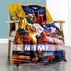 Transformers Fans (2) Customize Text Blanket Throw Customizable Blanket Soft & Cozy Perfect for Chair Livingroom Home Decor Bed All-Season Use