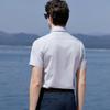 100 Double Legs Four sided Elastic Solid Color Skin friendly Comfortable Business and Leisure Men's Shirt Summer Thin Edition