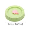 Cute Mason Jar Lids With Straw Hole 70mm Diameter Storage Wide Mouth Leak Proof Ribbed Cup Lid Universal Mason Jar Supplies