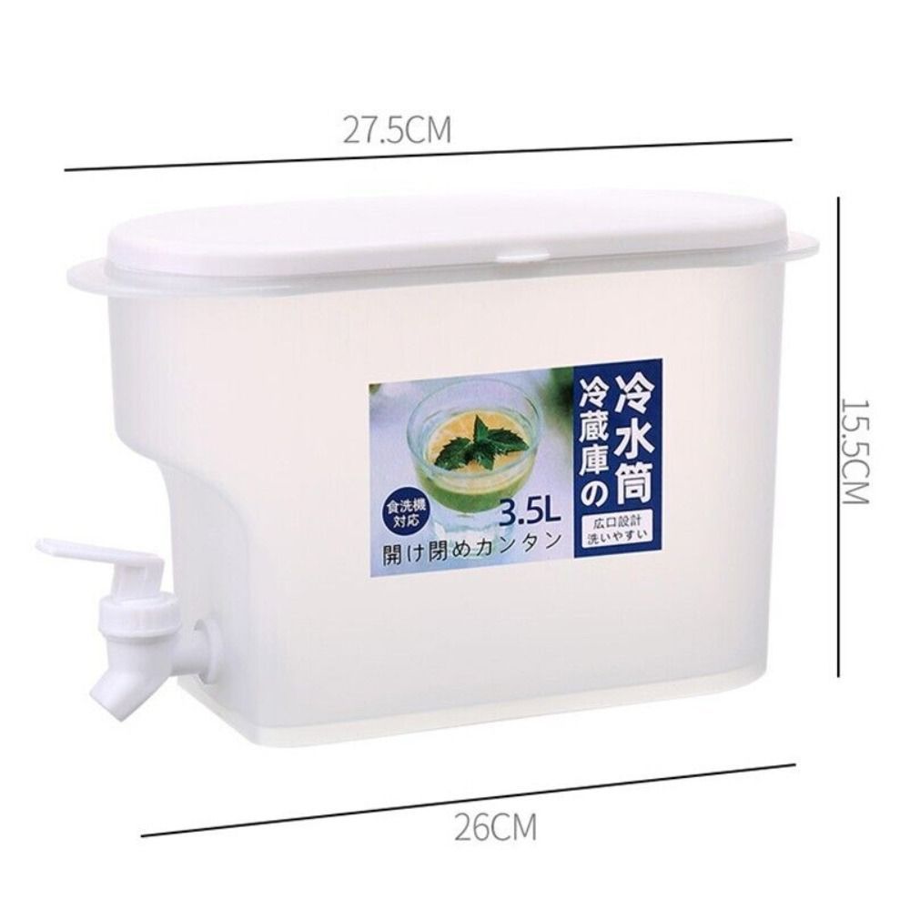 Plastic Cold Water Jug Convenient Cold Water Container 3.5L Drink Water Kettle With Tap Fruit Teapot Refrigerator