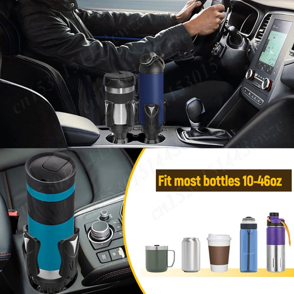 Large Car Cup Holder Expander with Adjustable Base Anti-slip Cup Holder Adapter Organizer for 10 To 46oz Tumbler & Coffee Cup
