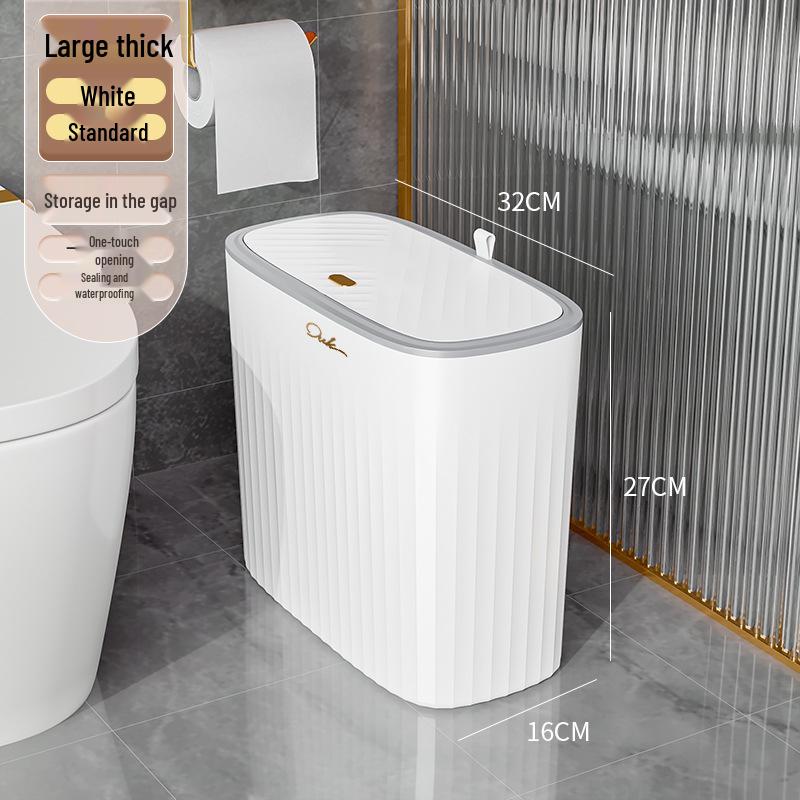 2024 Large Capacity Wall-Mounted Trash Can with Lid for Bathroom, Kitchen, and Living Room