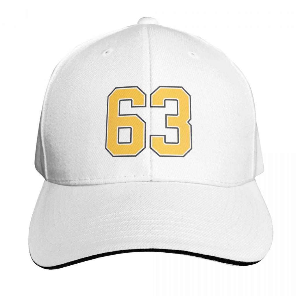 Yellow Number Lucky Sports Jersey Sixty Three Baseball Cap Sailor Cap for Unisex Sunscreen Luxury Caps Unisexs Baseball Womens