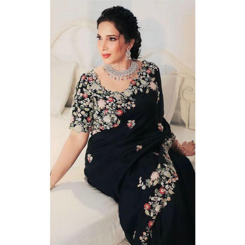Timeless Grace Georgette Designer Saree  |Party Wear Soft Georgette Saree – soft, flowy & perfectly elegant for every special moment |
