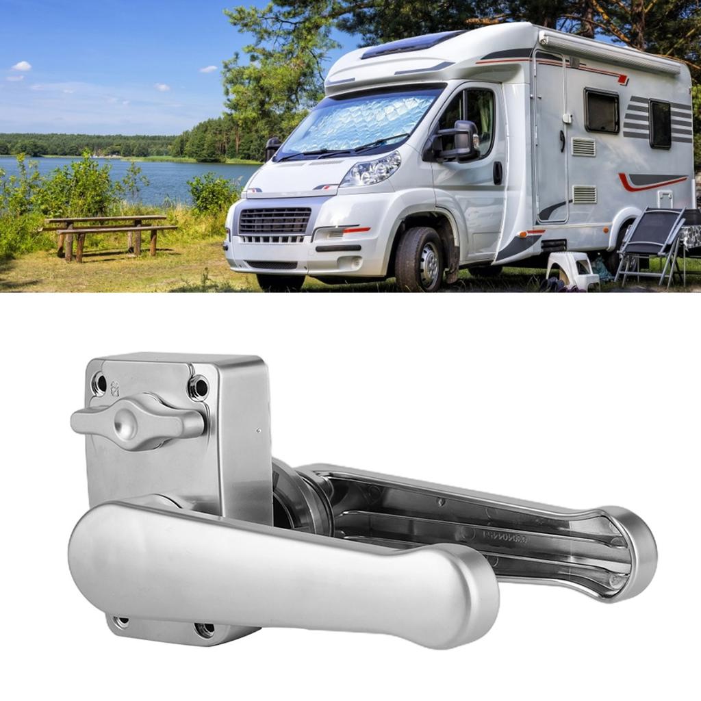 Toilet Door Lever Lock Set Bathroom Handle Knob Polished Chrome for Camper RV Yacht
