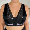 Wireless Front Closure Push Up Plus Size Backless Bra For Women