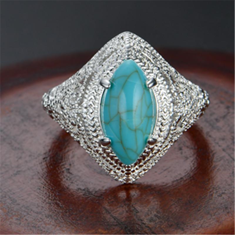 

Simple and Elegant Retro Color Ring with Carved Pattern 13