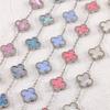 High-quality 13mm Four-leaf Clover Shell Bracelet Colorfast Plating Women's Bangle
