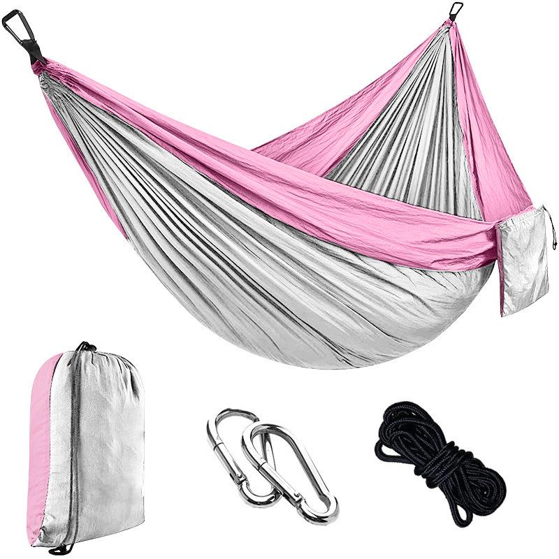 Portable Nylon Parachute Camping Hammock Swing Chair (Single/Double)