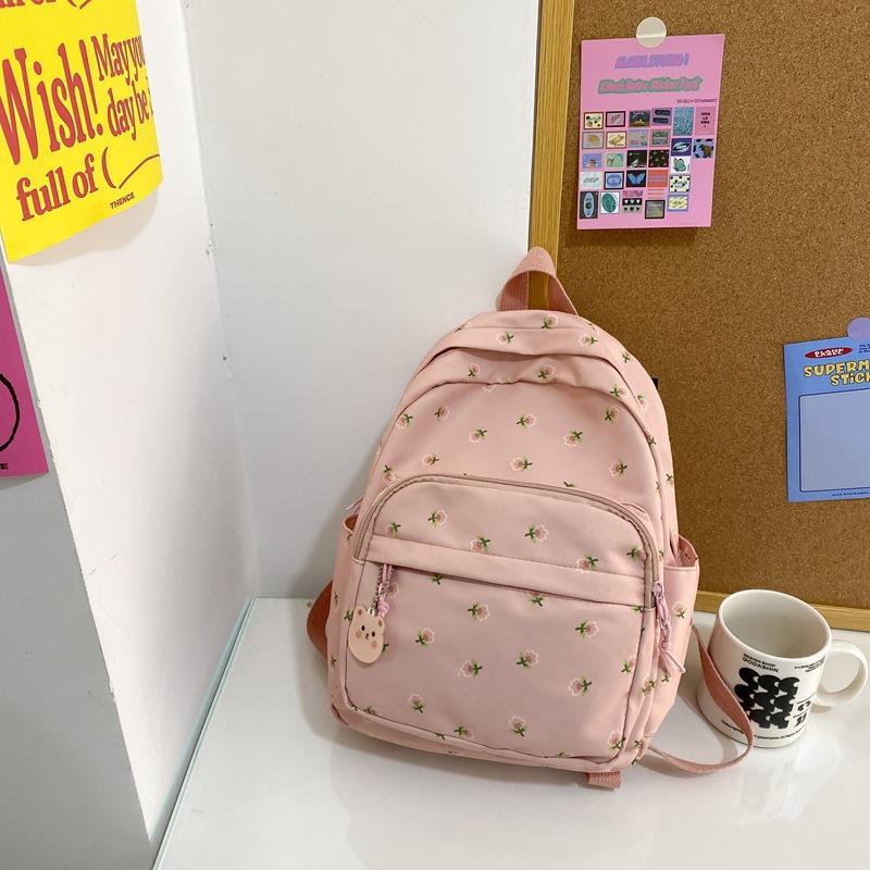 

Women ins small floral backpack girls junior high school college students school bag