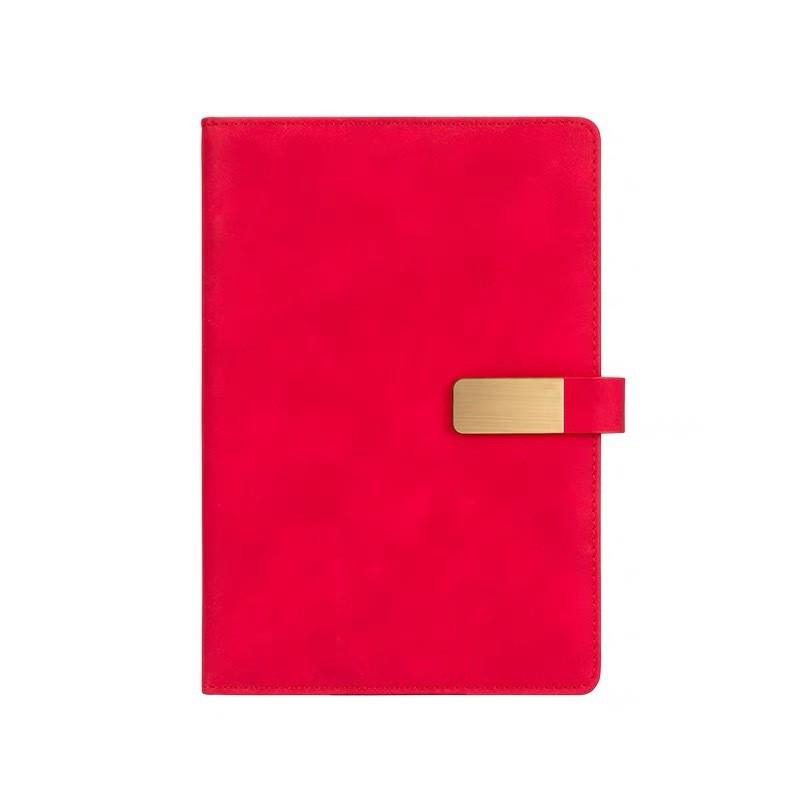 Taccuino da Lavoro in Pelle Formato A5: Diario con Fibbia Magnetica e Stampa Logo - Elegante Scatola Regalo per Riunioni d'Ufficio