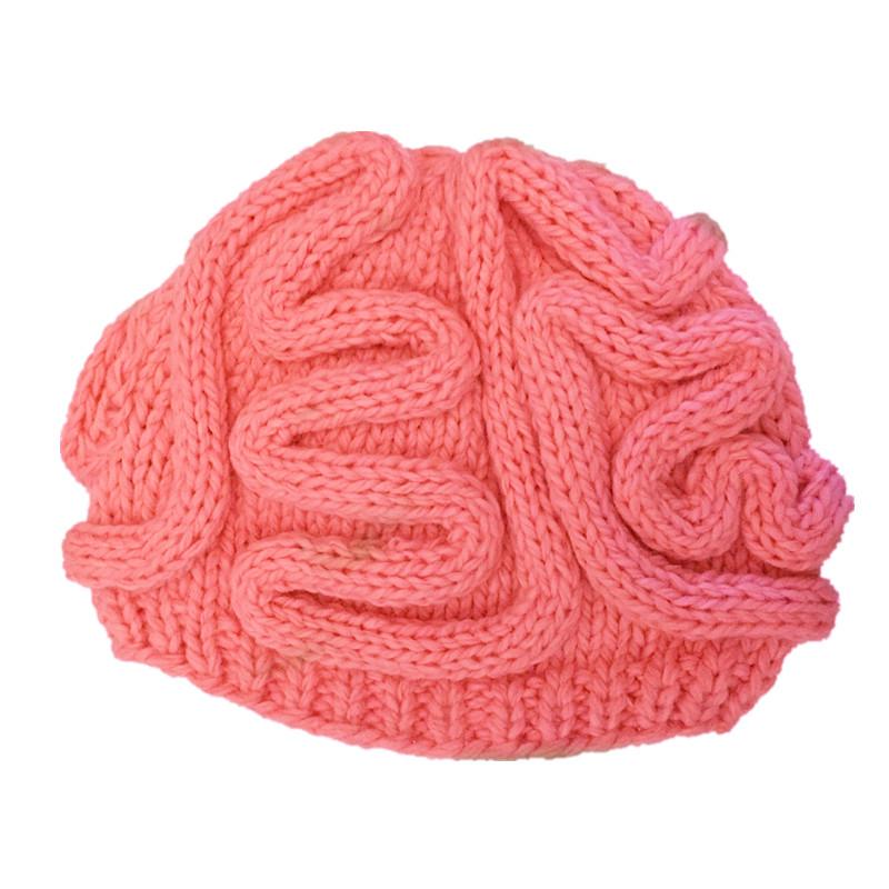 Cappello a Forma di Cervello Horror Lavorato a Maglia a Mano BomHCS - Accessorio per Costume di Halloween