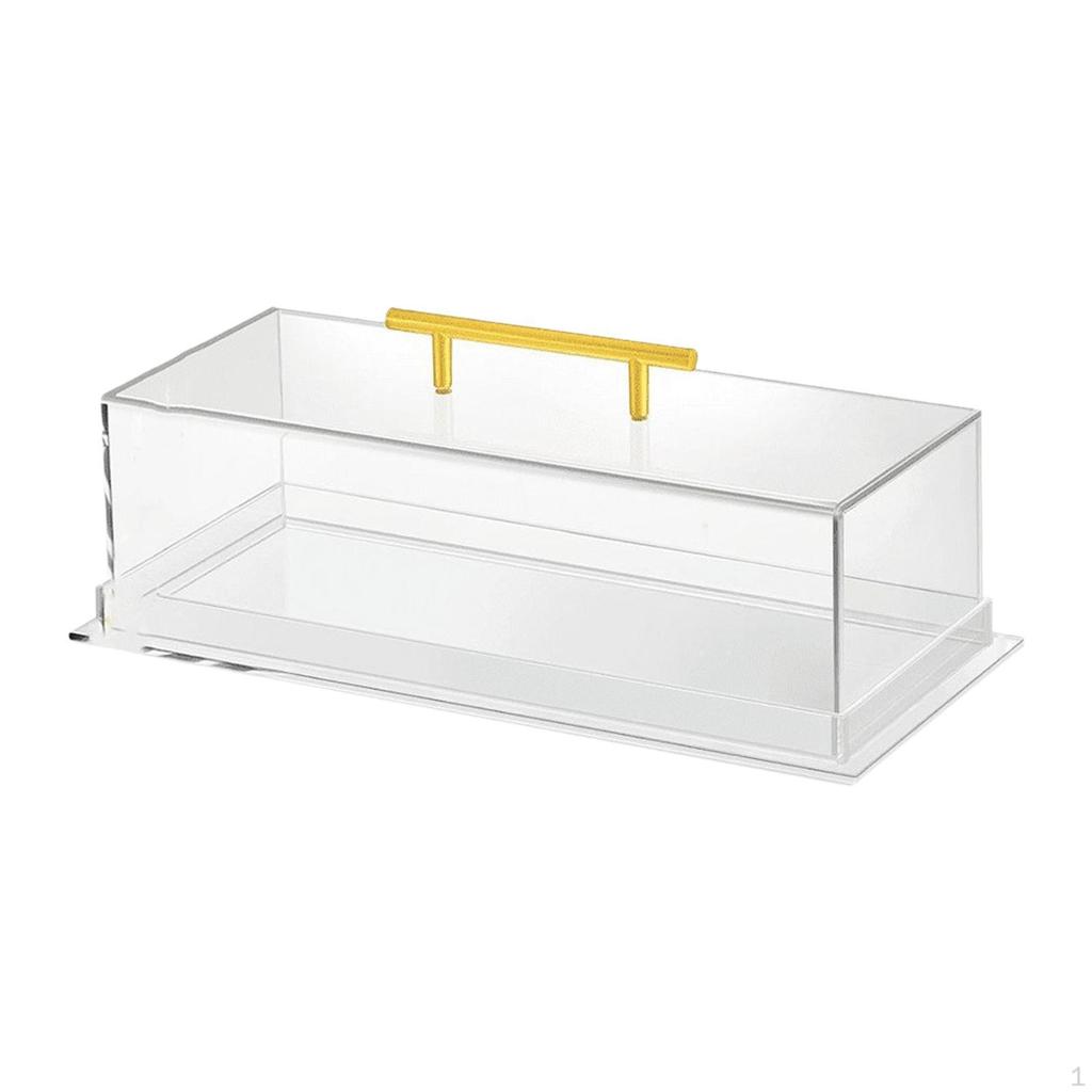 Acrylic Box for Organizing, Rectangular Container with Cover, Holder Sweets and Treats, Display