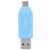 5Pcs USB2.0 Mobile Phone Computer Dual Use for OTG Card Reader Support for Android Xiaomi(Blue )