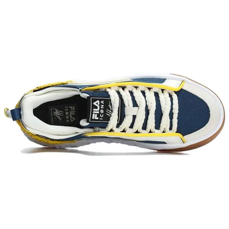 Fila Core Viva Fashion Icona Skate Shoes 'White Blue Yellow' (Unisex) Skate Shoes F12M323201FBA