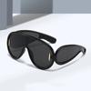 Fashion Steampunk  Y2K non-polarized Sunglasses Men Luxury One Piece Large Frame Outdoor Sports Goggle