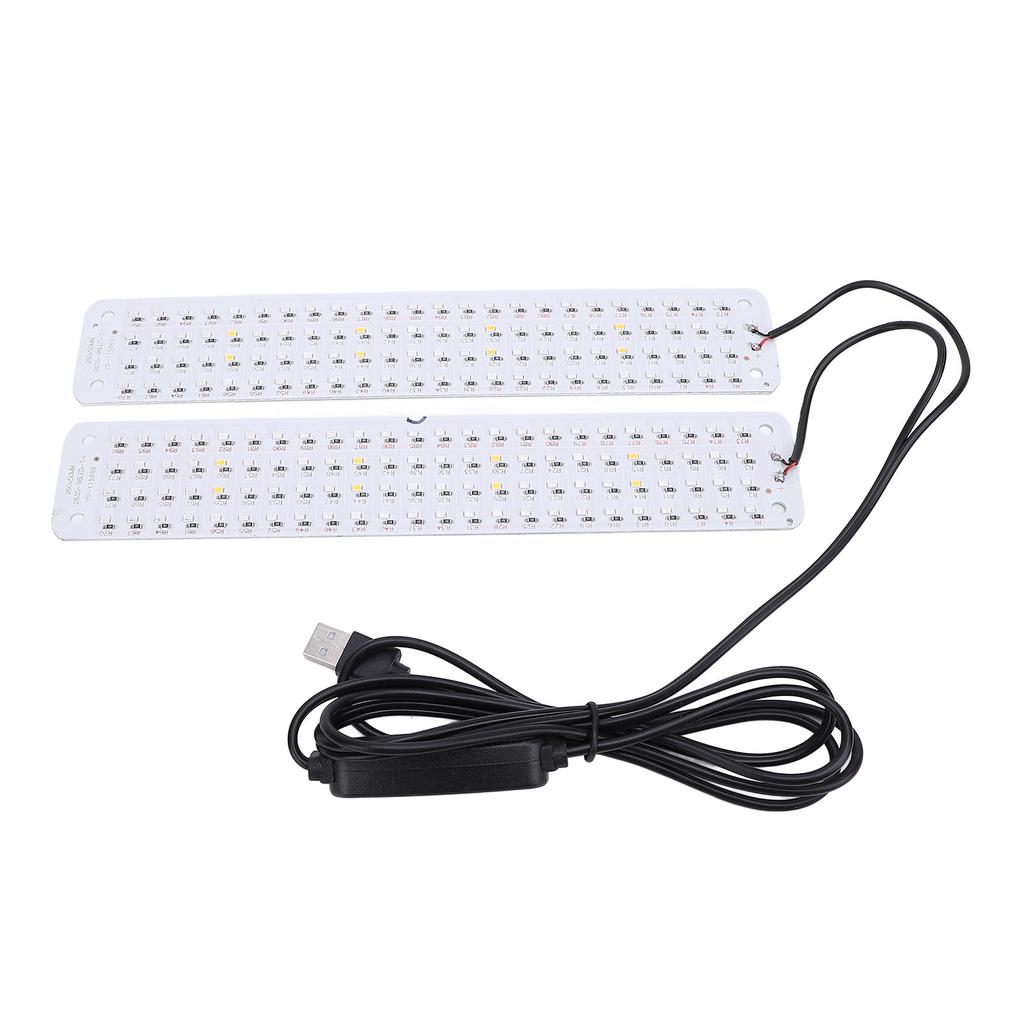 LED Plant Grow Lamp 5V Memory Timer Function 3000K Dimmable 2 Heads Red Blue LED Light Plant