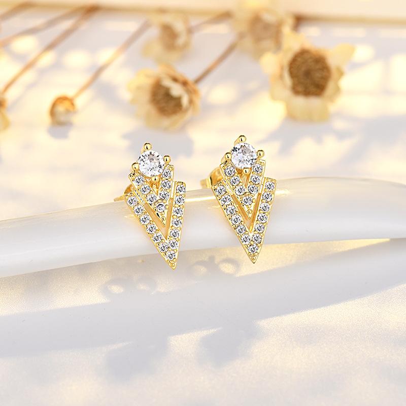 925 Sterling Silver Cross Stud Earrings For Women High Quality Exquisite Student Girlfriend Jewelry Accessories Heart GiftGood product