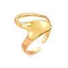 European Artistic Irregular Curve Stainless Steel Adjustable Ring
